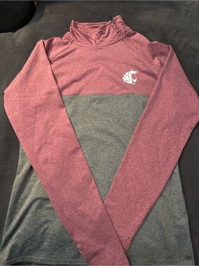 Rivalry Threads Maroon & Gray Colorblock Quarter-Zip Pullover